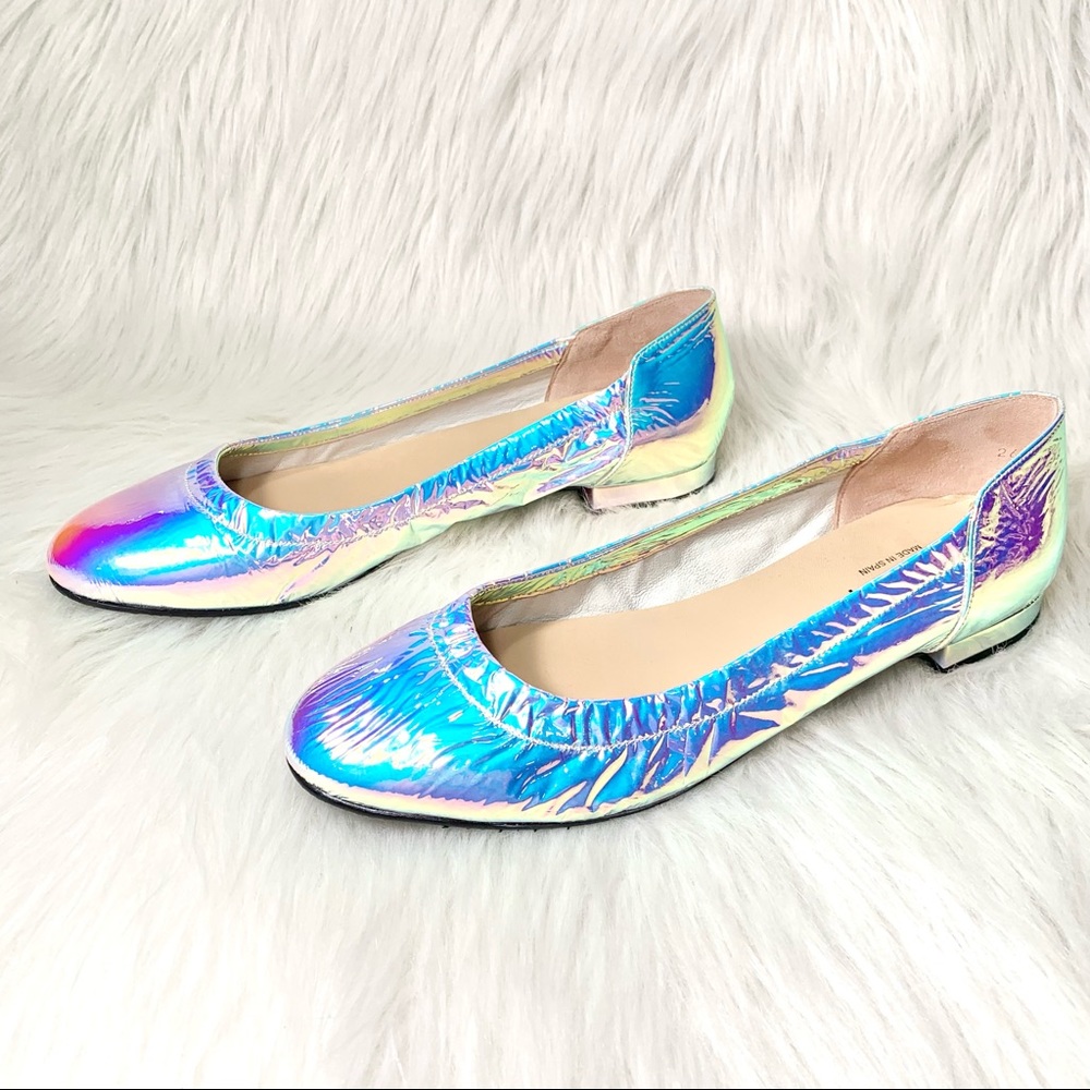 SOLD-Jon Josef Iridescent Crinkle Patent Flats {Spain} - Picture 4 of 10